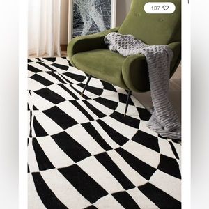 Dobbs Hand Tufted Rug black and white